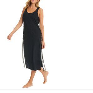 Red Carter Coverup Slub Dress Coverup Black Size L 9681